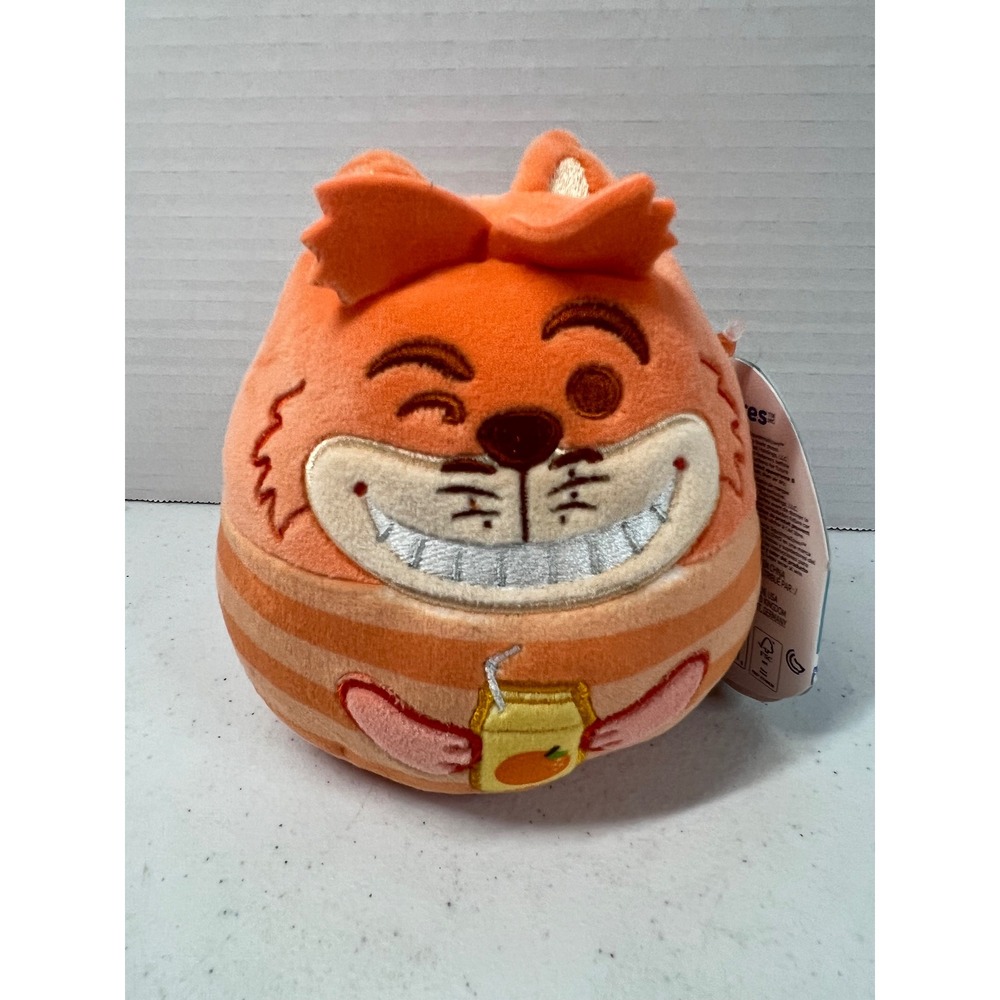 Squishmallows Disney Cheshire Cat 5 Inch Orange Striped Plush Alice Wonderland